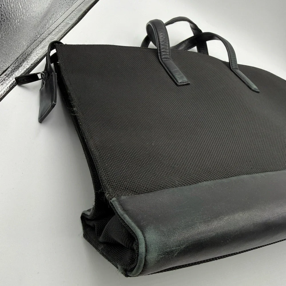 Tumi Bag Black Ballistic Nylon Leather Business Organizer Briefcase